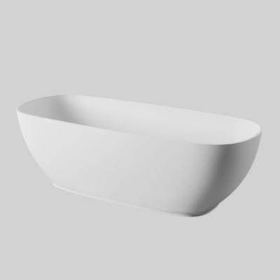 Фото Artceram HOOP  Ванна отдельностоящая из искусственного камня Livingtec 170х70х50 см, со слив-переливом (с сифоном ACA066), цвет белый глянцевый