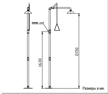 Фото Аварийный душ из полипропилена Nofer SC800 напольный