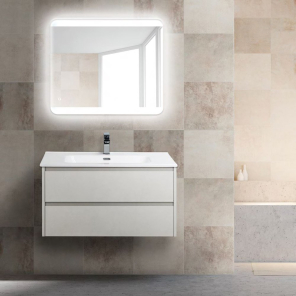 Фото Комплект мебели BelBagno Kraft 80 bianco opaco (KRAFT-800-2C-SO-BO+BB800ETL+SPC-CEZ-800-700-LED-BTN)