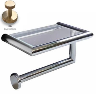 Фото Бумагодержатель, 3SC, Guy & Guy, с полочкой, шгв 150*100*100, цвет-Brushed Brass PVD