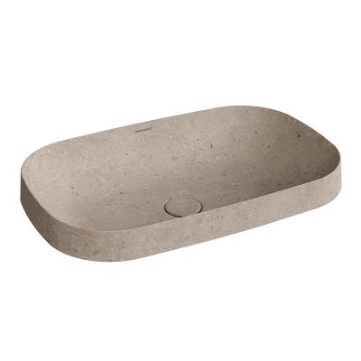 Фото Kerama Marazzi MA.wbi.65\STB Раковина Magica/Маджика встраиваемая сверху 65 с донным клапаном, бежевый камень