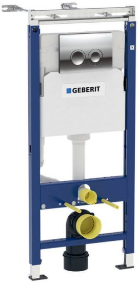 Фото Инсталляция для унитаза GEBERIT Платтенбау Duofix UP100 (клавиша Delta, хром) 458.122.21.1