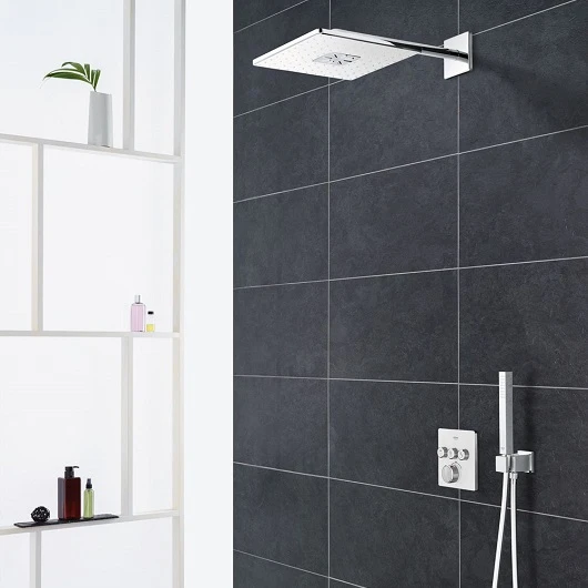 Фото 26479000 Rainshower 310 SmartActive Cube Верхний душ с душевым кронштейном 430 мм, 2 режима струи, х