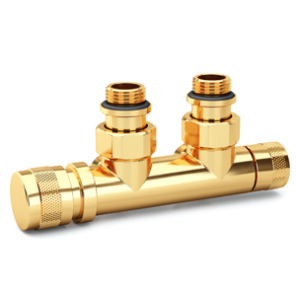 Фото SR Rubinetterie Узел нижнего подключения Tondera 1/2"х3/4"Е Золото (левый), 0683-1500D0E0 (0683-1500D0E0)