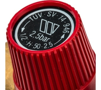 Фото Watts  SVM 25 -1/2 Предохранительный клапан с манометром 2.5 бар (TM-10004647(02.15.725))