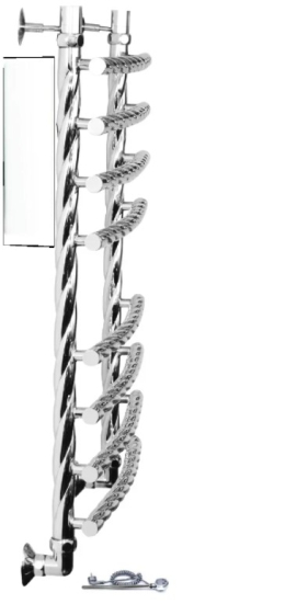 Фото Полотенцесушитель Двин R BRAID electro 60/50 1"-3/4"-1/2" Электрический  ТЭН справа К эл, Белый (4627170784279)