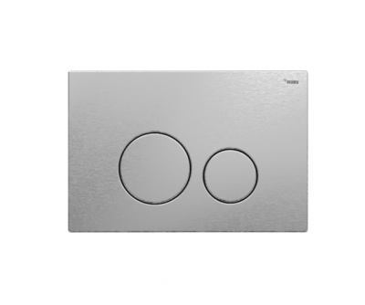 Фото Панель смыва, РЕХАУ, NOVA ORB STEEL, для унитаза, шгв 245.5*6.8*165.5, с круглыми клавишами, нержавеющая сталь, цвет-сталь брашированная матовая