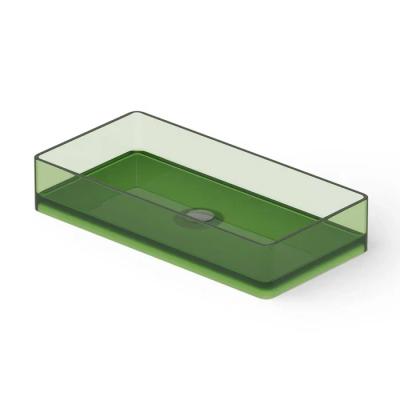 Фото DEA DESIGN Washbasins Раковина настольная 80x40xh14,5 см, материал: Glasstech прозрачная смола, цвет: Emerald R3