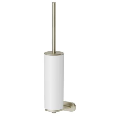 Фото Newform Accessori tondi Туалетный ерш, подвесной, белая керамика, цвет: PVD brushed pale gold