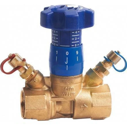 Фото CIM 787OT 12 Клапан балансировочный ручной 787ОТ 1/2" обычн. латунь  Kvs=1,75 PN25 BB с изм. ниппелями Cimberio