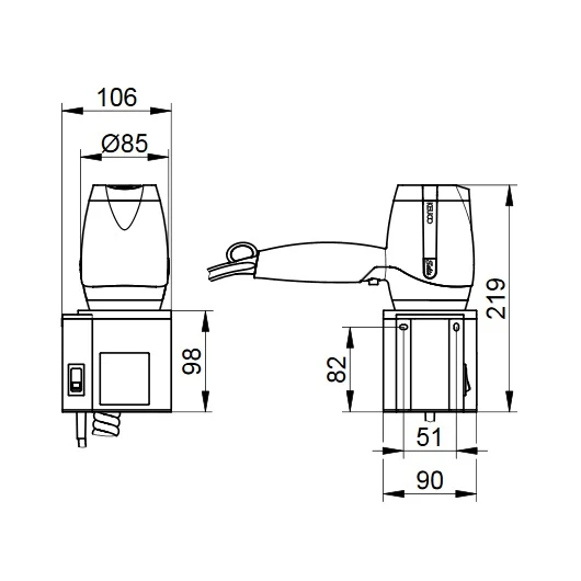 Фото Фен с настенным креплением Keuco Plan 14995010037
