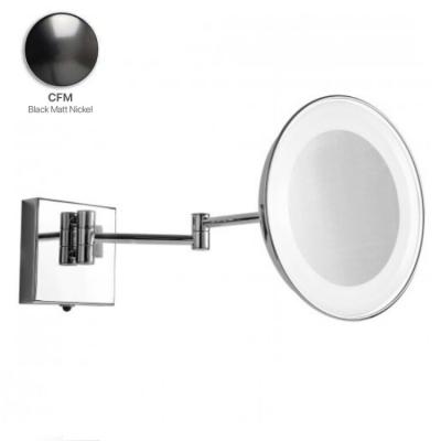 Фото Косметическое зеркало, 3SC, Cosmetic Mirrors, 3-х кратное увеличение, с подсветкой, цвет-Black Matt Nickel