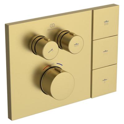Фото Ideal Standard Ceratherm Navigo Solos Смеситель для душа, встраиваемый, термостатический, цвет: PVD Brushed Gold