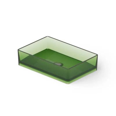 Фото DEA DESIGN Washbasins Раковина настольная 60x40xh14,5 см, материал: Glasstech прозрачная смола, цвет: Emerald R3