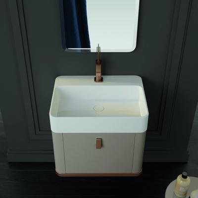 Фото VITAGE milldue edition BEND Раковина 604х472х120 мм, без перелива, 1 отверстие для смесителя, Ceramilux, с донным клапаном, цвет белый глянцевый