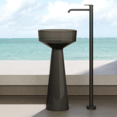 Фото Dea Design Pedestal Basin Раковина напольная d42хh85см, цвет: smoky black