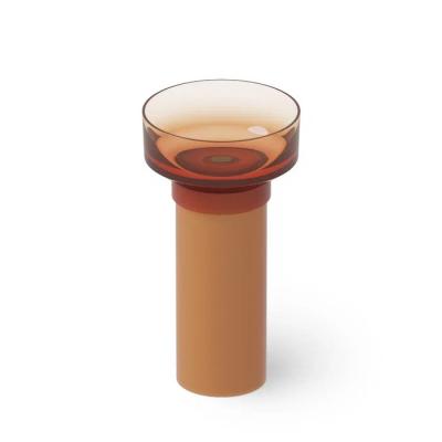 Фото Dea Design Pedestal Basin Раковина 48х48х90см., напольная, без отв., Glasstech, прозрачная смола, цвет: Sunset R1
