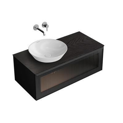 Фото Kerama Marazzi ICONICO Столешница из керамогранита Манифик вуд 100 см, чёрный