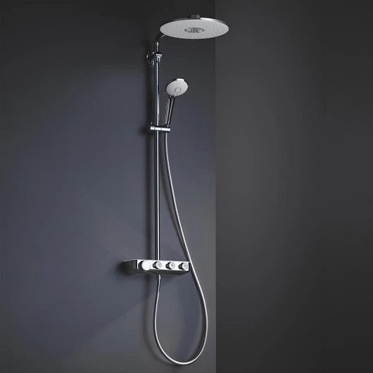 Фото 26507LS0 Euphoria SmartControl 310 DUO Душевая система с термостатом для душа, белая луна