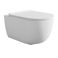Фото Alice Унитаз Unica 520х350, подвесной, безободковый, смыв aliflush+, белый матовый (без сиденья)