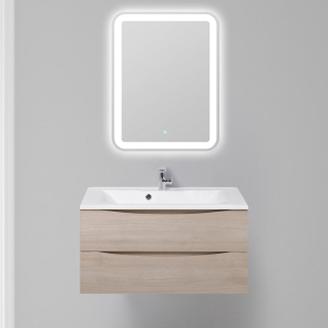Фото Комплект мебели BelBagno Marino 90 rovere grigio (MARINO-900-2C-SO-RG-P+BB900/450-LV-MR-AST+SPC-MAR-600-800-LED-TCH)
