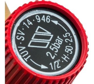 Фото Watts  SVH 25 -1/2 Предохранительный клапан для систем отопления 2.5 бар (TM-10004638(02.15.125))