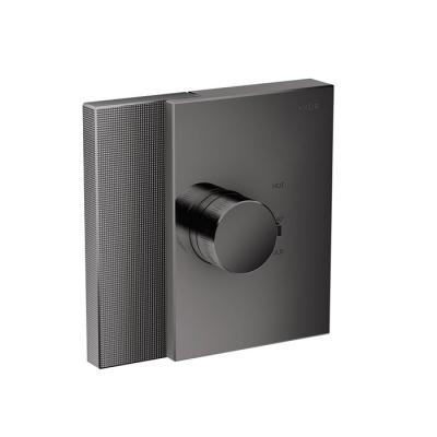 Фото Axor Edge Смеситель для душа Highflow,  встраиваемый, термостат, на 1 источник, алмазная огранка, внешняя часть, цвет: черный