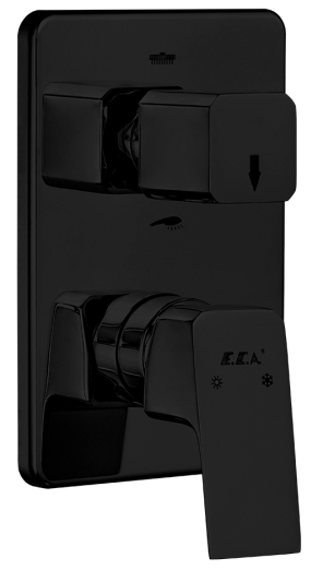 Фото Смеситель для ванны E.C.A.Tiera 102167205C1EX-KDE черный матовый