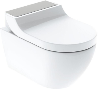 Фото Подвесной унитаз-биде GEBERIT AquaClean Tuma Comfort 146.294.FW.1 (панель нерж. сталь)