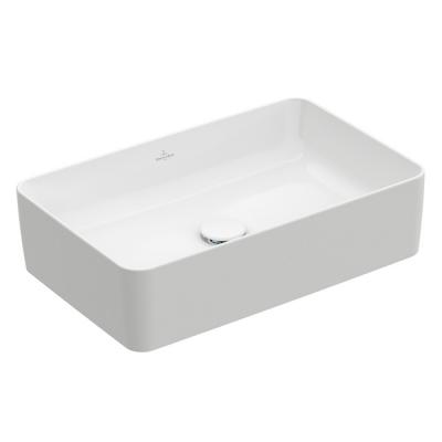 Фото Villeroy&Boch Collaro Раковина накладная 560*360*145h, без отв. под смеситель, без перелива, TitanCeram, цвет альпийский белый