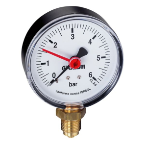 Фото CALEFFI Манометр радиальный 3/8"; Ø80мм; 10 бар (557710)