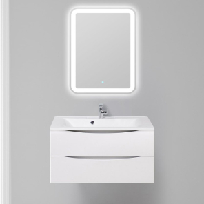 Фото Комплект мебели BelBagno Marino 90 bianco opaco (MARINO-900-2C-SO-BO-P+BB900/450-LV-MR-PR+SPC-MAR-600-800-LED-TCH)