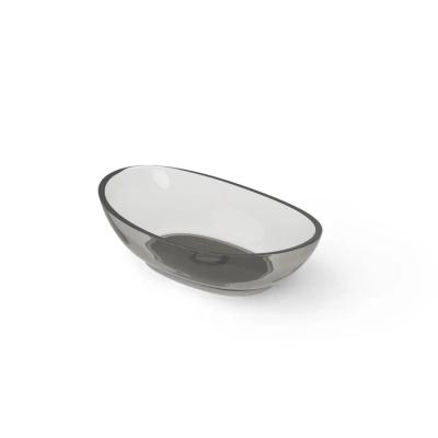 Фото DEA DESIGN Washbasins Раковина настольная 60x35xh16 см, материал: Glasstech прозрачная смола, цвет: Smoky Black R4