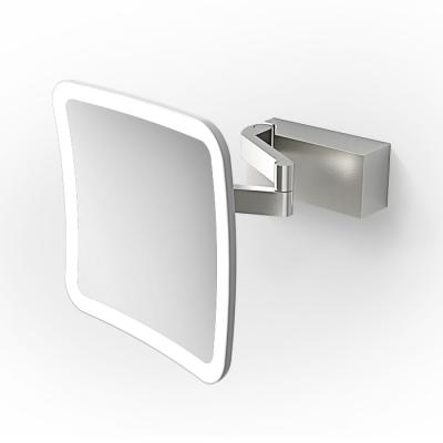 Фото Decor Walther VISION S 5X Зеркало косметическое, подвесное, с подсветкой, с матовым покрытием, цвет: нержавеющая сталь