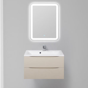 Фото Комплект мебели BelBagno Marino 80 crema opaco (MARINO-800-2C-SO-CO-P+BB800/450-LV-MR-PR+SPC-MAR-600-800-LED-TCH)