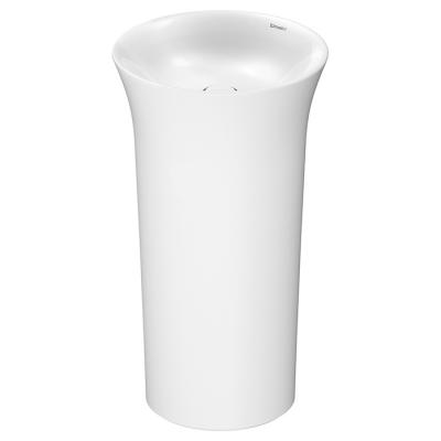 Фото Duravit White Tulip Раковина напольная D50х h90см., без перелива, без отв., сифон, слив в пол, цвет: белый
