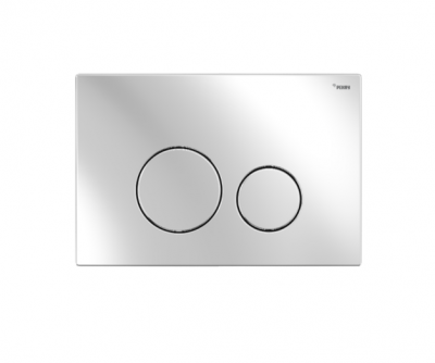 Фото Панель смыва, РЕХАУ, NOVA ORB STEEL, для унитаза, шгв 245.5*6.8*165.5, с круглыми клавишами, нержавеющая сталь, цвет-сталь глянцевая