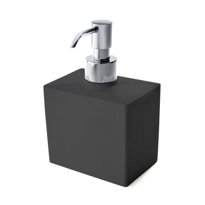 Фото 3SC Mood Black Дозатор настольный, композит Solid Surface, цвет: чёрный матовый/хром