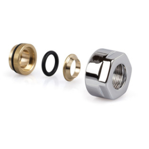 Фото Фитинг SR Rubinetterie для медной трубы, герметичный O-Ring, 15х3/4E, цвет хром (E381-2000C0E0)