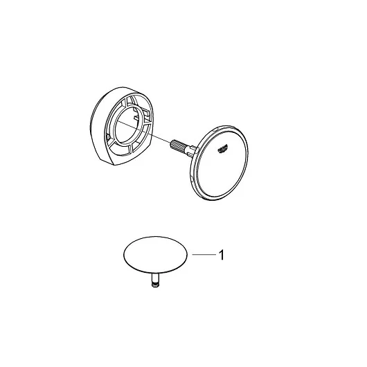 Фото 19952000 Talentofill Внешняя часть наливного, сливного, переливного гарнитура, хром (для арт.28990/2