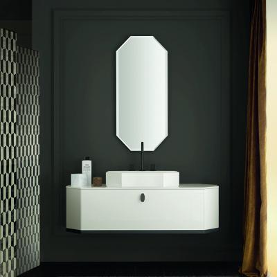 Фото VITAGE milldue edition Раковина CRYSTAL 664х472х120 мм, без перелива, c 3 отверстиями для смесителя, Ceramilux, с донным клапаном, цвет бел глянцевый
