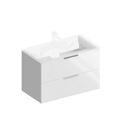 Фото Kerama Marazzi PI.F.85\WHT Тумба Piano Forte/Пиано Форте подвесная 85 см, 2 ящика, белый глянцевый
