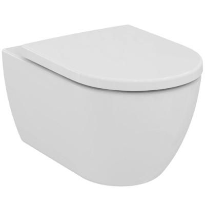 Фото Ideal Standard Ellisse Унитаз подвесной, безободковый, с сиденьем, цвет: белый