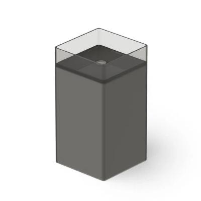 Фото Dea Design Pedestal Basin Раковина 45х45х90см., напольная, без отв., Glasstech, прозрачная смола, цвет: Smoky Black R4