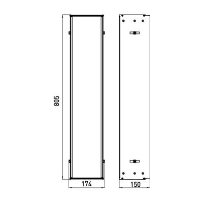 Фото Emco Asis module 2.0 Встраиваемая монтажная рама для шкафа 16.8х15.3хh78.7см