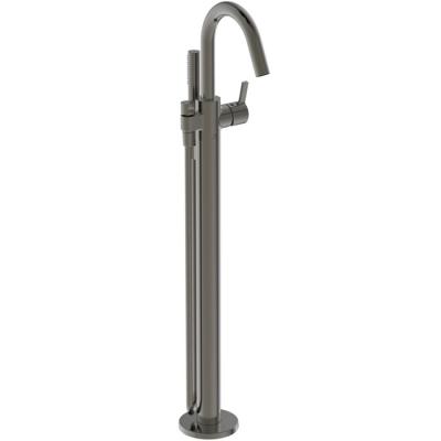 Фото Ideal Standard Joy Смеситель для ванны, напольный, с ручным душем Stick, шланг Idealflex 125см, без A6133NU, цвет: PVD Magnetic Grey