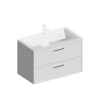 Фото Kerama Marazzi PIA.CL.85\WHT.M Тумба Piano Classic/Пиано Классик подвесная 85 см, 2 ящика, ясень белый матовый