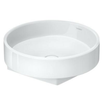 Фото Duravit Balcoon Раковина накладная круглая 450 мм, DuraShield защита от микробов и грязи, без перелива, вкл.д/к с керамикой, белая матовая