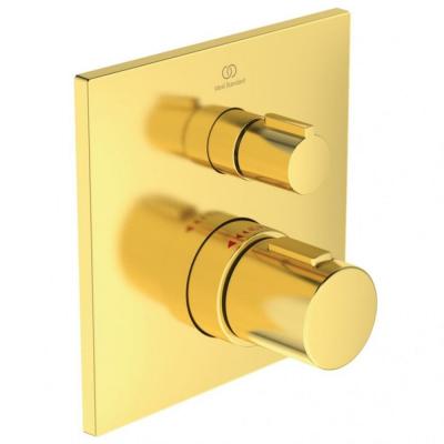 Фото Смеситель для душа Ideal Standard Ceratherm C100 встраиваемый, термостатический, шлифованное золото (A6956A2)