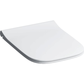 Фото Сиденье для унитаза Geberit Slim Smyle Square антибактериальное, с механизмом плавного закрывания SoftClose 500.688.01.1  с быстросъемным креплением